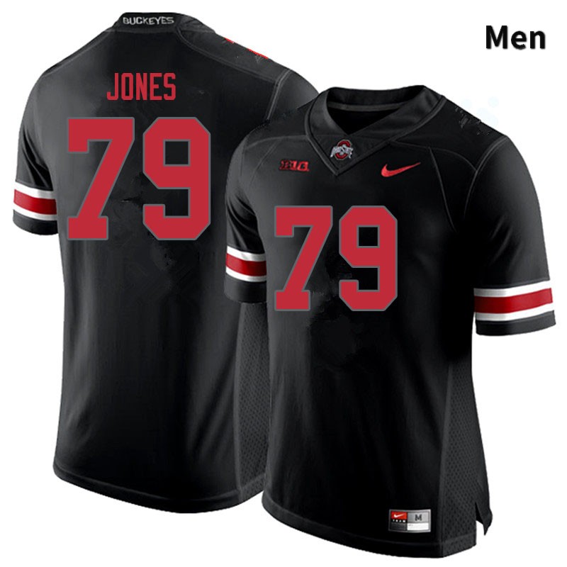 Men's Ohio State Buckeyes #79 Dawand Jones Blackout Authentic College Stitched Football Jersey 23QS043LJ